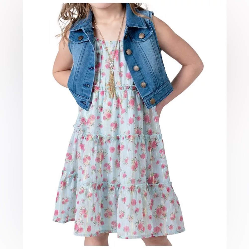 Rare Editions Blue Denim Vest